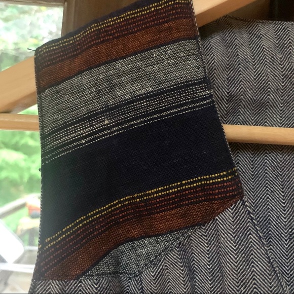 Vintage 1970s Serape Denim Vest - Picture 5 of 7